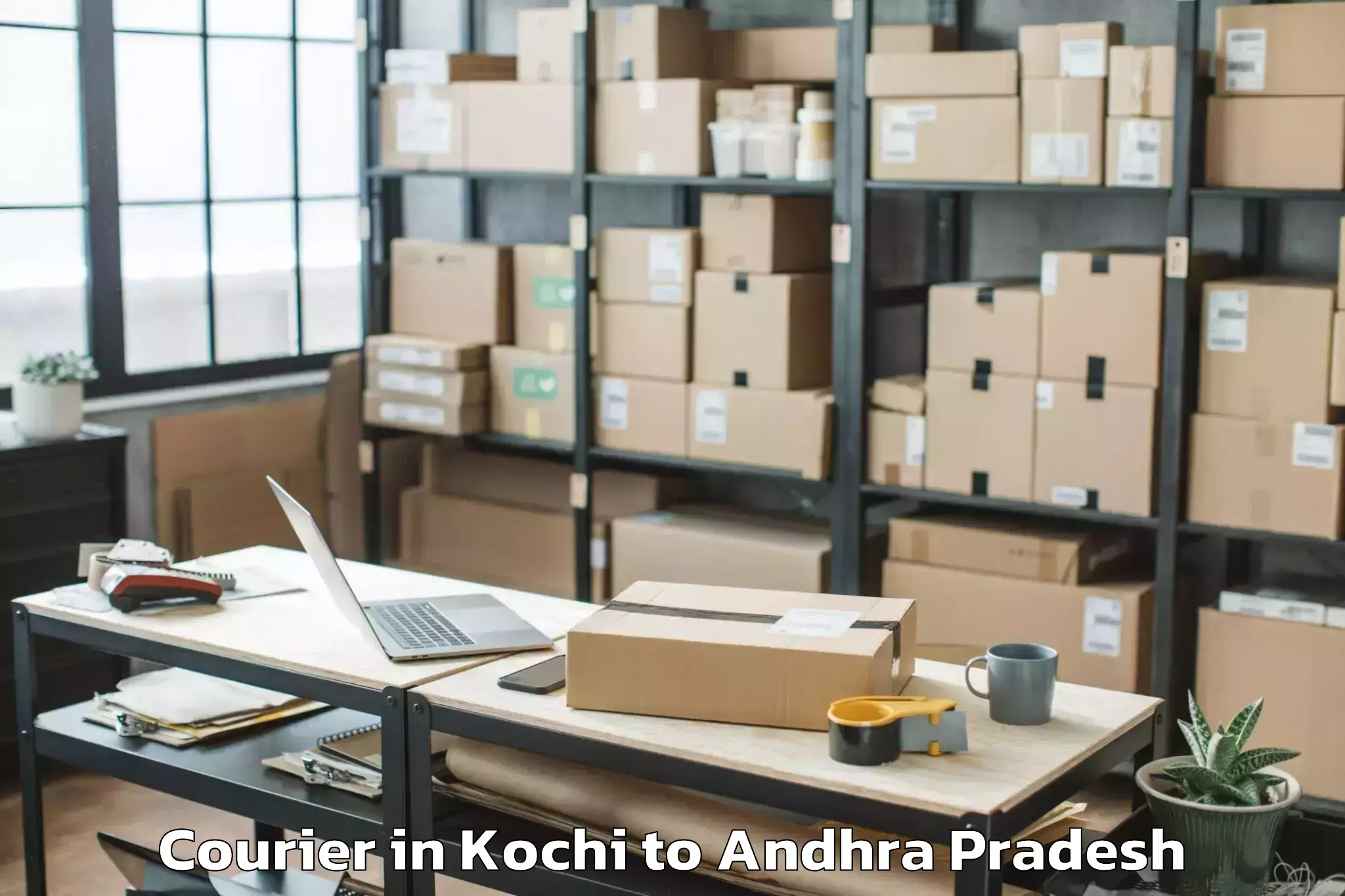 Top Kochi to Biccavolu Courier Available